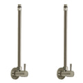 Plumbing Accessories Satin Nickel Pair Of Angle Valves With Bendable Copper Pipe - Stellar Hardware and Bath 