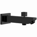 Square Tub Spout With Diverter, Matte Black - Stellar Hardware and Bath 