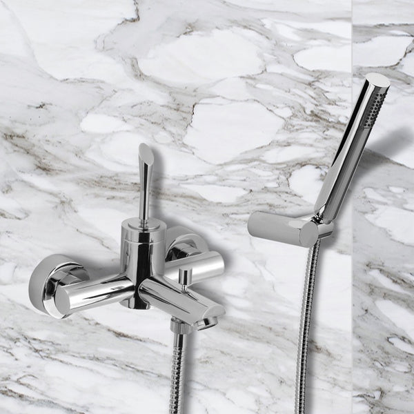 Wall Mount Tub Faucet with Hand Shower - Stellar Hardware and Bath 