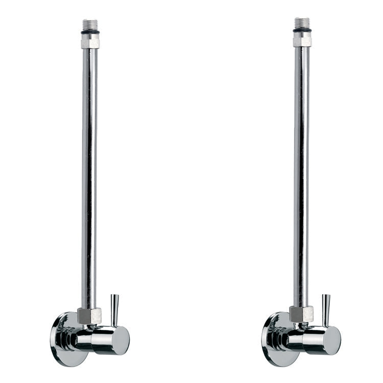 Plumbing Accessories Chrome Pair Of Angle Valves With Bendable Copper Pipe - Stellar Hardware and Bath 