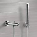 Chrome Wall Mounted Tub Spout Set with Hand Shower - Stellar Hardware and Bath 