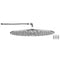 16" Round Square Flush Mount Rain Machine-2.0 GPM - Stellar Hardware and Bath 