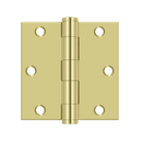 Deltana S35HD Heavy Duty Square Corner Hinge - 3 1/2'' x 3 1/2'' - Stellar Hardware and Bath 