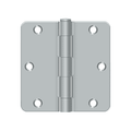 Deltana S35R4N Non-Removable Pin Radius Corner Hinge - 3 1/2'' x 3 1/2'' x 1/4'' - Stellar Hardware and Bath 