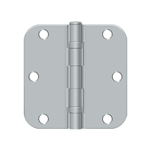 Deltana S35R5BB Ball Bearing Residential Radius Corner Hinge - 3 1/2'' x 3 1/2'' x 5/8'' - Stellar Hardware and Bath 