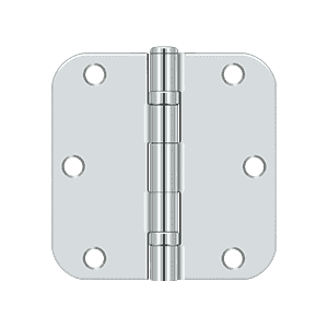 Deltana S35R5BB Ball Bearing Residential Radius Corner Hinge - 3 1/2'' x 3 1/2'' x 5/8'' - Stellar Hardware and Bath 