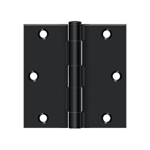 Deltana S35-R Residential Square Corner Hinge - 3 1/2'' x 3 1/2'' - Stellar Hardware and Bath 