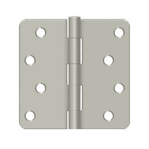 Deltana S44R4N Residential Non-Removable Pin Radius Corner Hinge - 4'' x 4'' x 1/4'' - Stellar Hardware and Bath 