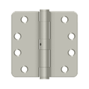 Deltana S44R4HDN Heavy Duty Non-Removable Pin Radius Corner Hinge - 4'' x 4'' x 1/4'' - Stellar Hardware and Bath 