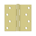 Deltana S44-R Residential Square Corner Hinge - 4'' x 4'' - Stellar Hardware and Bath 