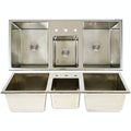 LAGO COVE LAGO COMBINATION SINK SK513 - 47 5/8" x 22 1/8" x 9 13/16" - Stellar Hardware and Bath 