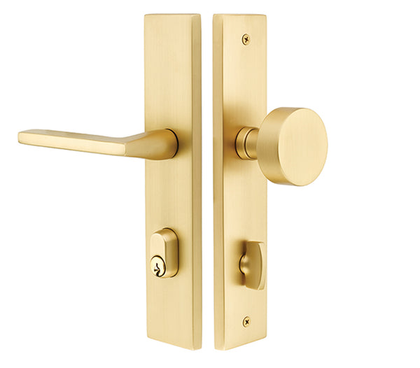 Emtek 8442 Modern Rectangular Keyed Stretto Single Cylinder 2" x 10" - Stellar Hardware and Bath 