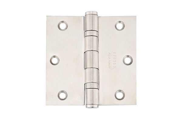 Emtek 9841332D Square Corner Heavy Duty Ball Bearing Stainless Steel Hinges 3 1/2'' x 3 1/2'' - Stellar Hardware and Bath 