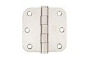 Emtek 9813332D Radius Corner Residential Duty Stainless Steel Hinges 3 1/2'' x 3 1/2'' x 5/8'' - Stellar Hardware and Bath 