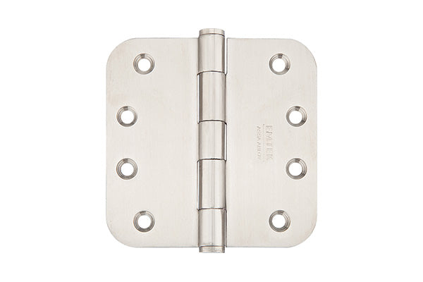 Emtek 9813432D Radius Corner Residential Duty Stainless Steel Hinges 4'' x 4'' x 5/8'' - Stellar Hardware and Bath 