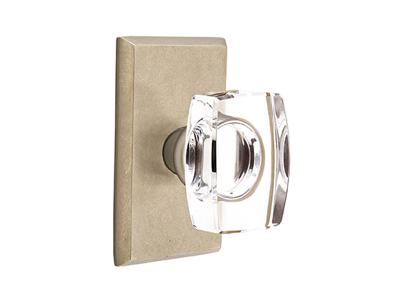 Emtek  Windsor Crystal Knob with Bronze Rosettes - Stellar Hardware and Bath 