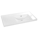 Rectangular White Ceramic Drop In or Wall Mounted Bathroom Sink - Stellar Hardware and Bath 