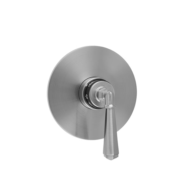 Round Plate With Hex Lever Trim For Thermostatic Valves (J-TH34 & J-TH12) - Stellar Hardware and Bath 