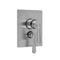 Rectangle Plate with Hex Lever Thermostatic Valve and Hex Lever Volume Control Trim for 1/2" Thermostatic Valve with Integral Volume Control (J-THVC12) - Stellar Hardware and Bath 