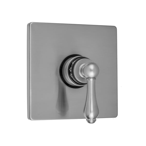 Square Plate with Regency Lever Trim for Thermostatic Valves (J-TH34 & J-TH12) - Stellar Hardware and Bath 