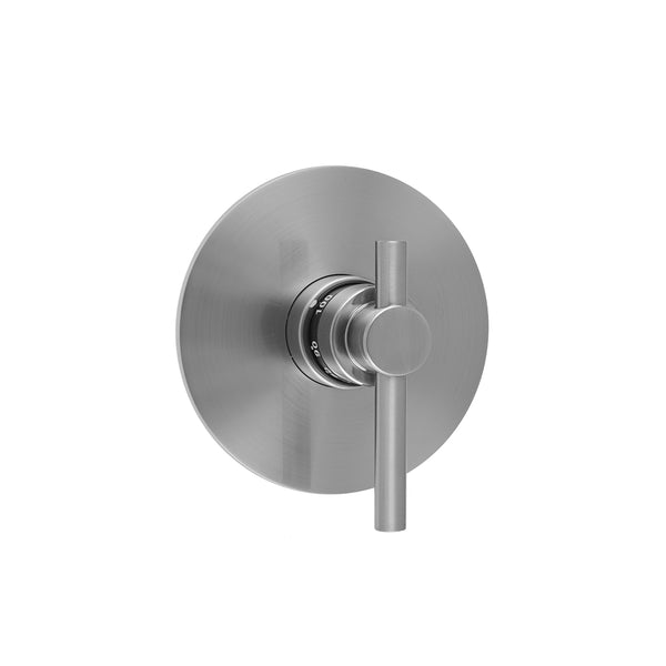 Round Plate with Contempo Low Peg Lever Trim for Thermostatic Valves (J-TH34 & J-TH12) - Stellar Hardware and Bath 
