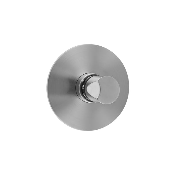 Round Plate With Thumb Handle Trim For Thermostatic Valves (J-TH34 & J-TH12) - Stellar Hardware and Bath 