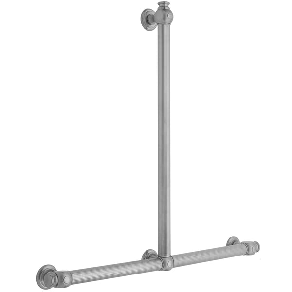 T61 Reeded with End Caps 32H x 32W T Grab Bar - Stellar Hardware and Bath 
