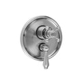 Round Step Plate with Ball Cross Thermostatic Valve and Regency Lever Volume Control Trim for 1/2" Thermostatic Valve with Integral Volume Control (J-THVC12) - Stellar Hardware and Bath 