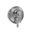 Round Step Plate with Ball Lever Thermostatic Valve and Ball Lever Volume Control Trim for 1/2" Thermostatic Valve with Integral Volume Control (J-THVC12) - Stellar Hardware and Bath 
