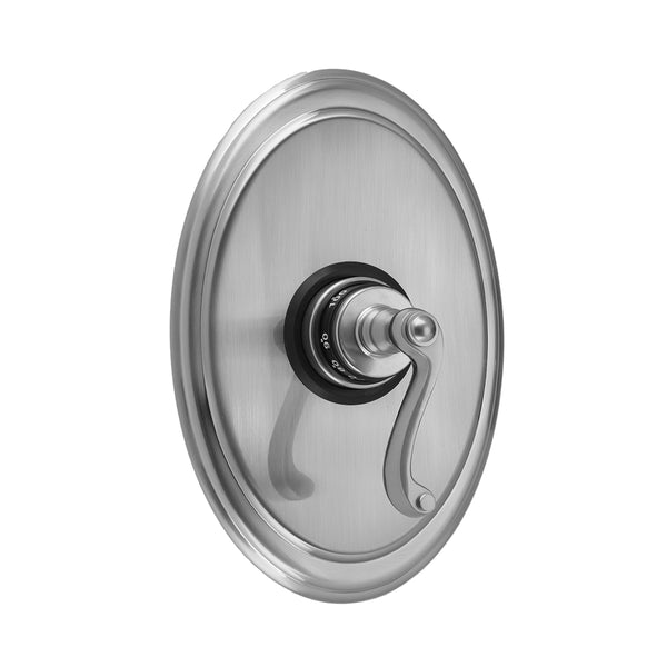 Oval Plate With Ribbon Lever Trim For Thermostatic Valves (J-TH34 & J-TH12) - Stellar Hardware and Bath 