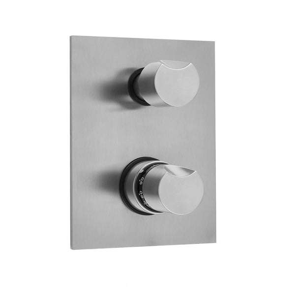 Rectangle Plate with Thumb Thermostatic Valve with Thumb Built-in 2-Way Or 3-Way Diverter/Volume Controls (J-TH34-686 / J-TH34-687 / J-TH34-688 / J-TH34-689) - Stellar Hardware and Bath 