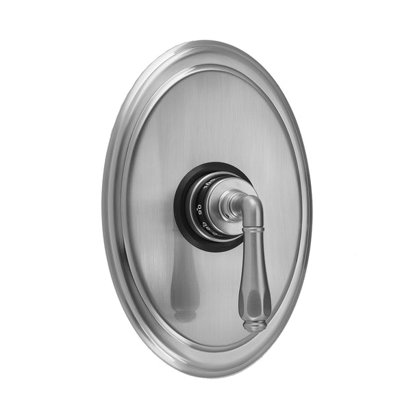 Oval Plate With Smooth Lever Trim For Thermostatic Valves (J-TH34 & J-TH12) - Stellar Hardware and Bath 