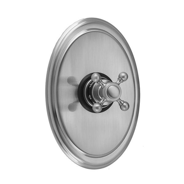 Oval Plate With Ball Cross Trim For Thermostatic Valves (J-TH34 & J-TH12) - Stellar Hardware and Bath 
