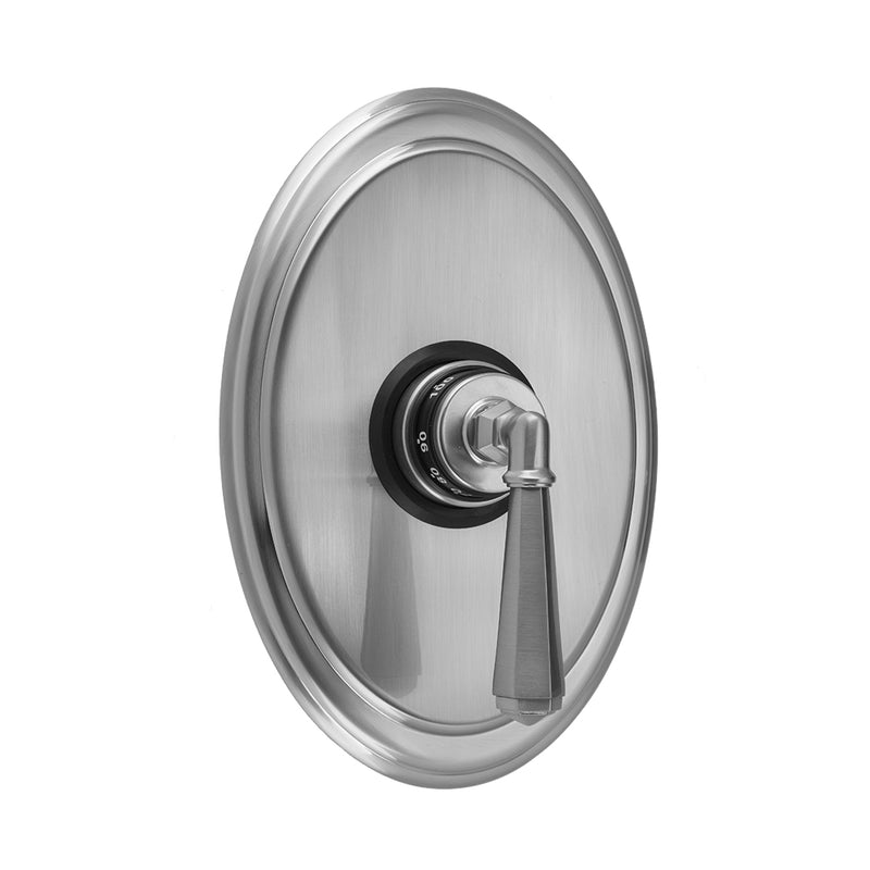 Oval Plate With Hex Lever Trim For Thermostatic Valves (J-TH34 & J-TH12) - Stellar Hardware and Bath 