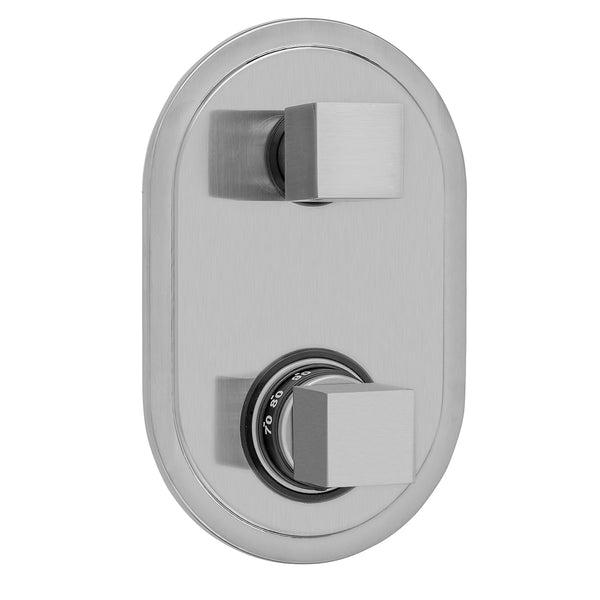 Oval Plate with CUBIX® Cube Thermostatic Valve with Cube Built-in 2-Way Or 3-Way Diverter/Volume Controls (J-TH34-686 / J-TH34-687 / J-TH34-688 / J-TH34-689) - Stellar Hardware and Bath 