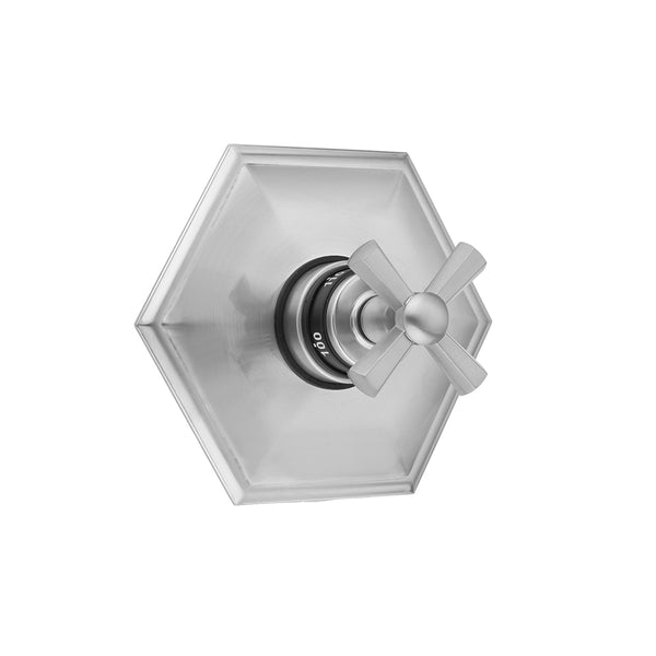 Hex Plate with Hex Cross Trim for Thermostatic Valves (J-TH34 & J-TH12) - Stellar Hardware and Bath 
