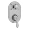Oval Plate with Smooth Lever Thermostatic Valve with Ball Cross Built-in 2-Way Or 3-Way Diverter/Volume Controls (J-TH34-686 / J-TH34-687 / J-TH34-688 / J-TH34-689) - Stellar Hardware and Bath 