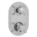 Oval Plate with Ball Cross Thermostatic Valve with Ball Cross Built-in 2-Way Or 3-Way Diverter/Volume Controls (J-TH34-686 / J-TH34-687 / J-TH34-688 / J-TH34-689) - Stellar Hardware and Bath 