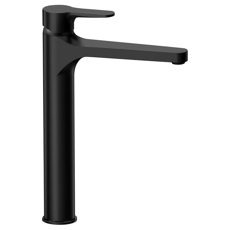 Matte Black Round Vessel Sink Faucet - Stellar Hardware and Bath 