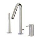 Aqua Brass X7513 3-piece deckmount tub filler with handshower - Stellar Hardware and Bath 