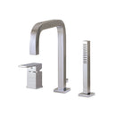 Aqua Brass X7613 3-piece deckmount tub filler with handshower - Stellar Hardware and Bath 