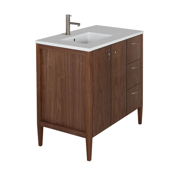 Lacava LRS-F-36L-47 Lunarossa Smoky Walnut - Stellar Hardware and Bath 