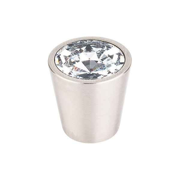 Top Knobs Clear Crystal Center Knob 1 1/16 Inch  Shell - Stellar Hardware and Bath 