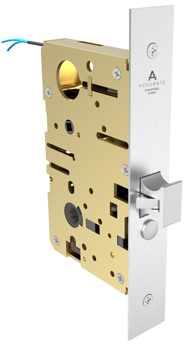 Accurate Lock SL-M9059E Self-Latching Motor Drive Electrified Mortise Lock for Sliding Doors - Stellar Hardware and Bath 