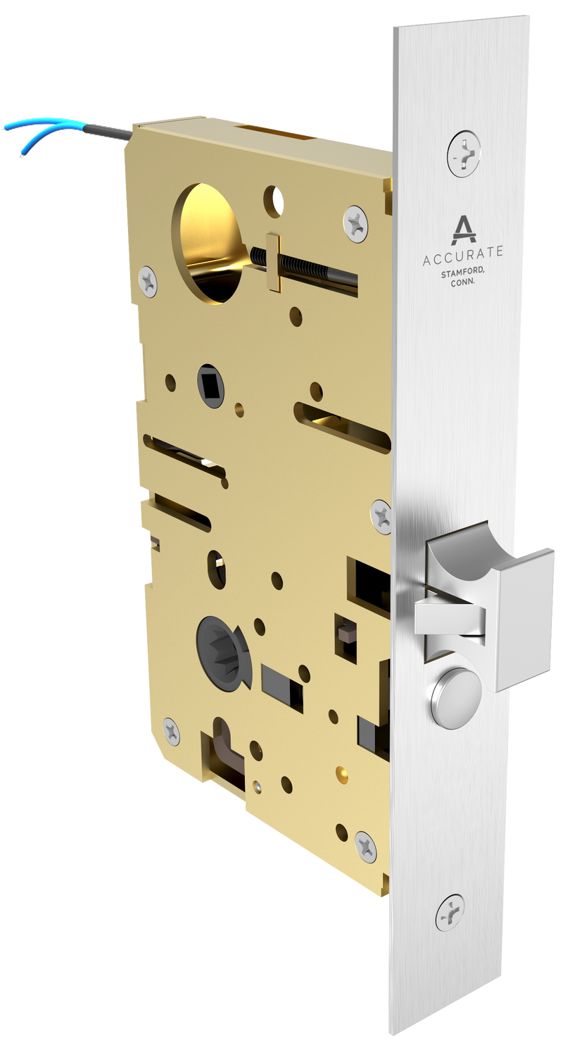 Accurate Lock SL-M9159E Self-Latching Motor Drive Electrified Mortise Lock for Sliding Doors - Stellar Hardware and Bath 