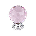Top Knobs Pink Crystal Knob 1 3/8 Inch  Base - Stellar Hardware and Bath 