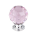 Top Knobs Pink Crystal Knob 1 3/8 Inch  Base - Stellar Hardware and Bath 