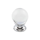 Top Knobs Clarity Clear Glass Knob 1 3/16 Inch  Base - Stellar Hardware and Bath 