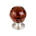 Top Knobs Wine Crystal Knob 1 1/8 Inch  Base - Stellar Hardware and Bath 