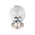 Top Knobs Clear Crystal Knob 1 1/8 Inch  Base - Stellar Hardware and Bath 